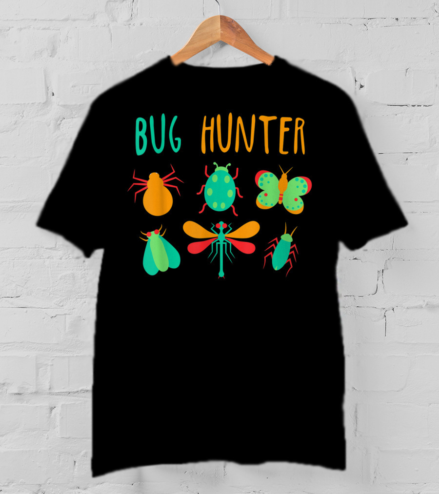 Bug Hunter Insect Lover Bo Colorful Beetle Butterfly Fly Dragonfly Insects T-Shirt