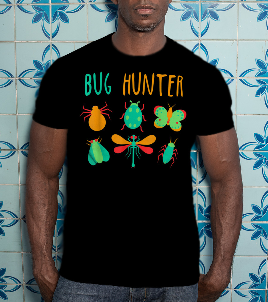 Bug Hunter Insect Lover Bo Colorful Beetle Butterfly Fly Dragonfly Insects T-Shirt