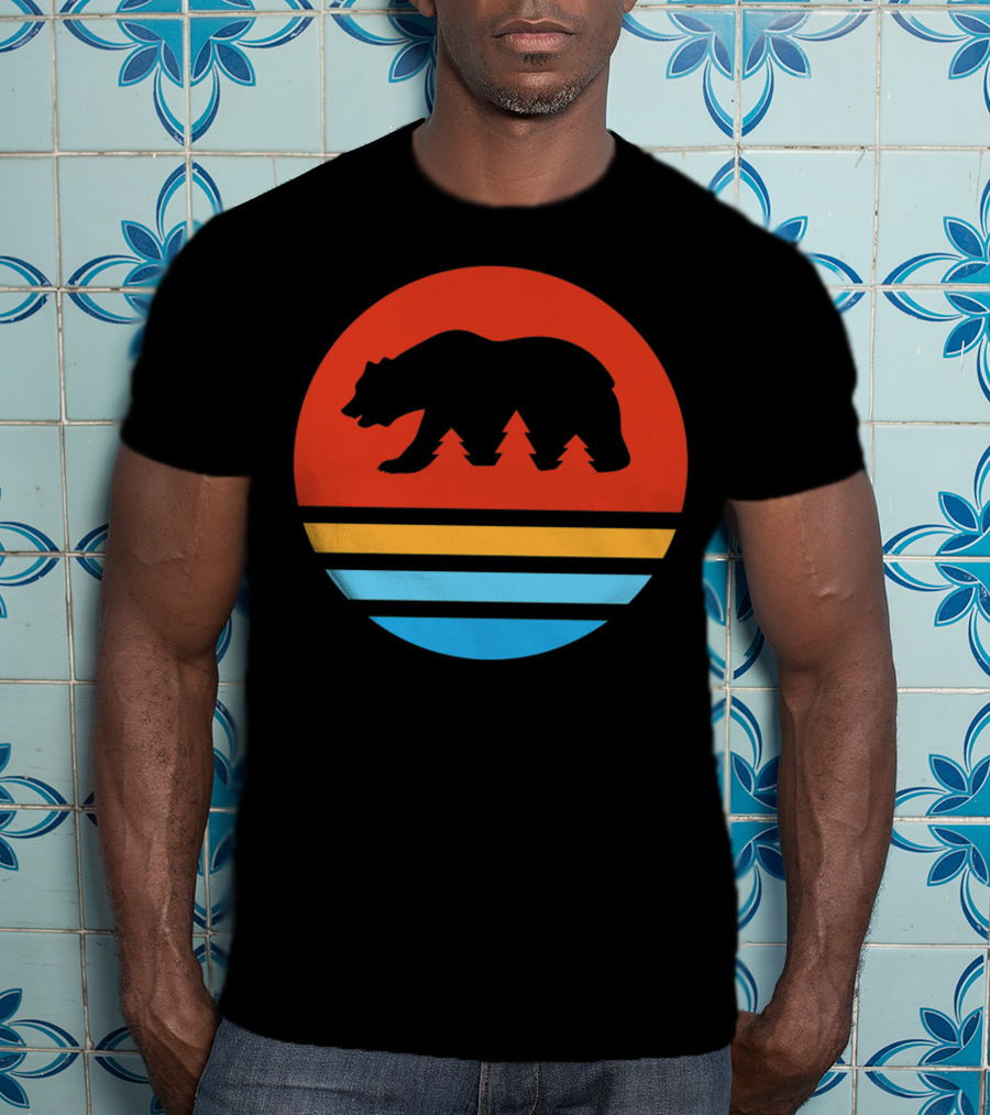 California Bear Sunset Stripes T-Shirt