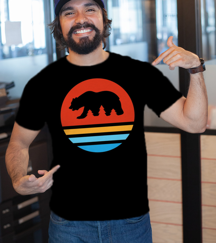 California Bear Sunset Stripes T-Shirt