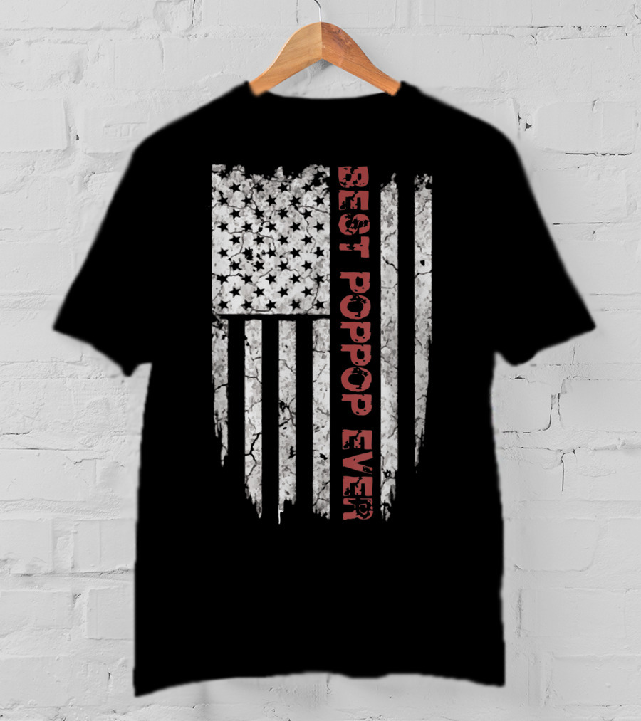 Best Poppop Ever American Flag T-Shirt