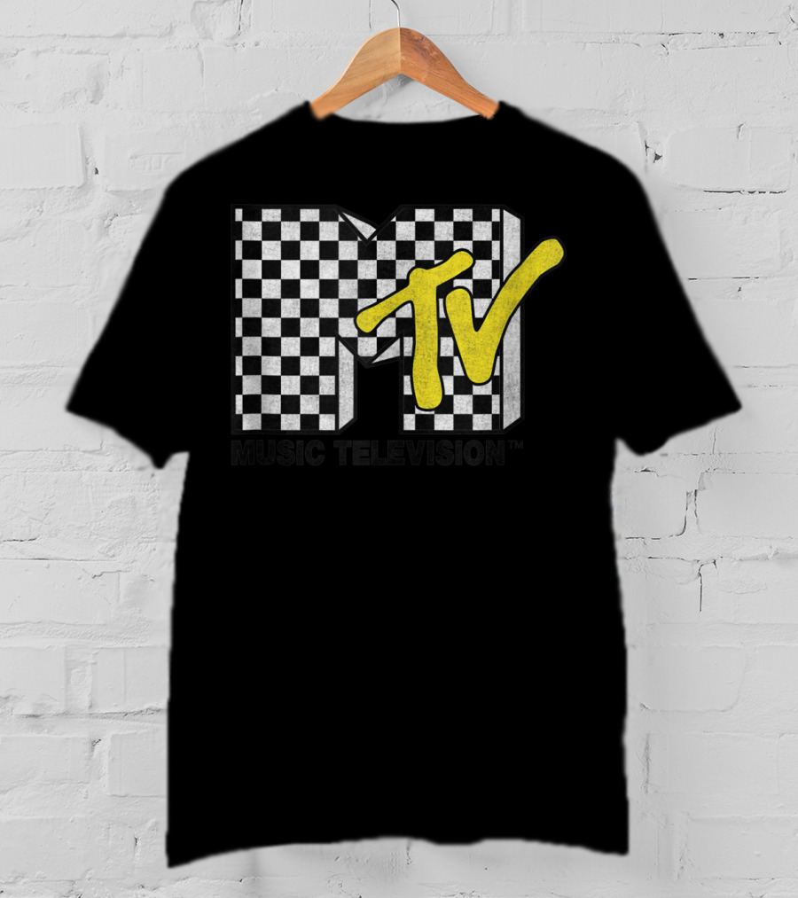 Checkered MTV Music Television Checkerboard T-Shirt