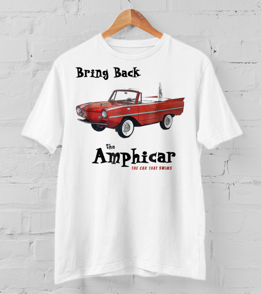 Bring Back The Amphicar The Car That Swims Red Vintage Convertible T-Shirt