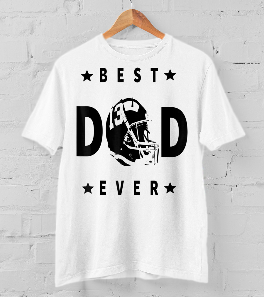 Best Dad Ever Football Helmet Dallas Cowboys Fan T-Shirt