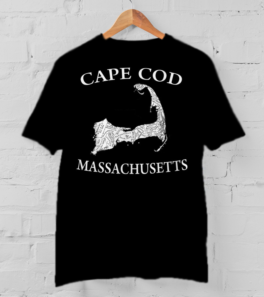 Cape Cod Massachusetts Map T-Shirt