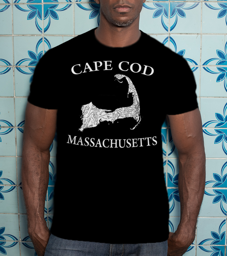 Cape Cod Massachusetts Map T-Shirt