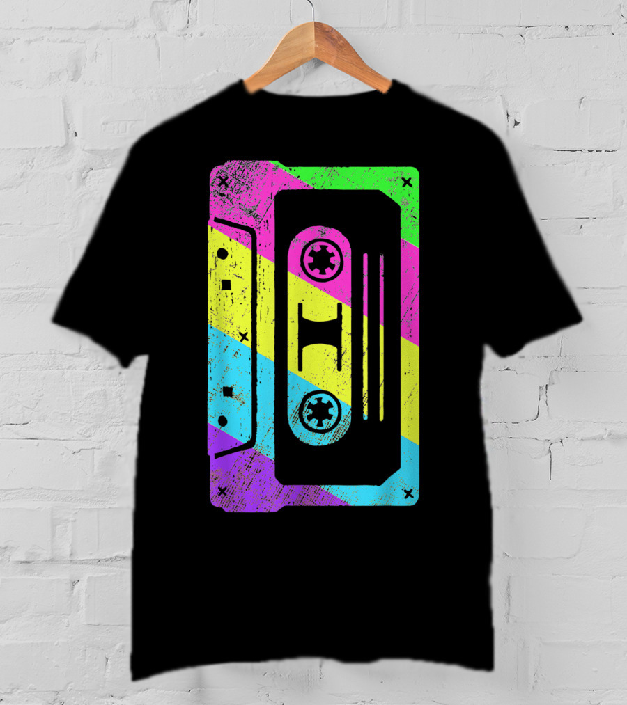 Retro Rainbow Cassette Tape Costume T-Shirt