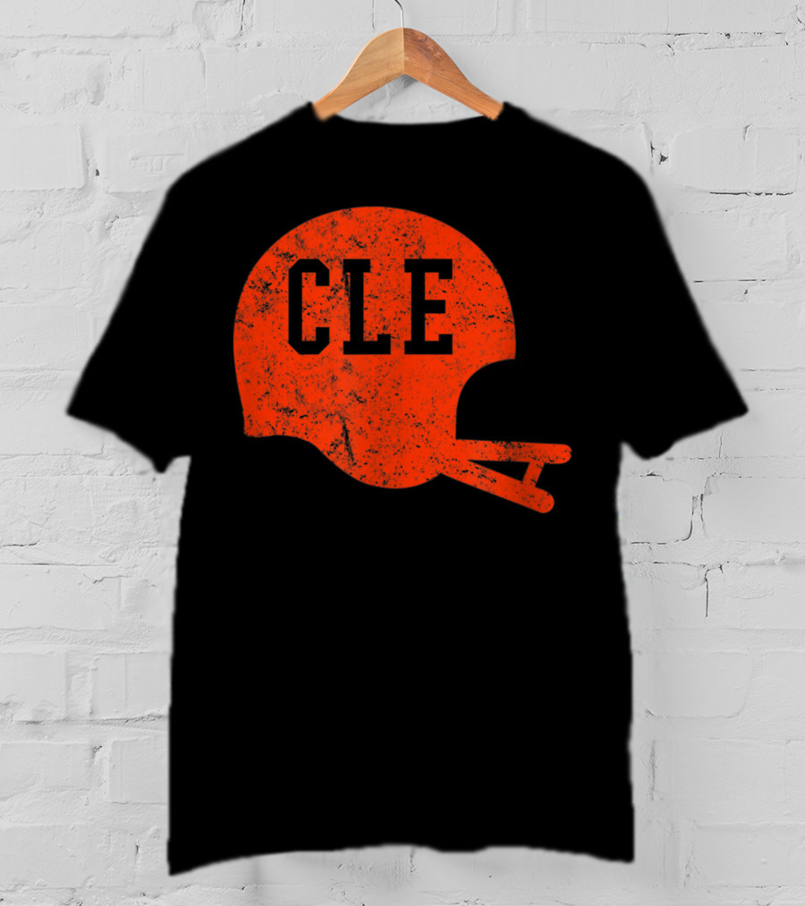 Cleveland Ohio Football CLE Vintage Helmet T-Shirt