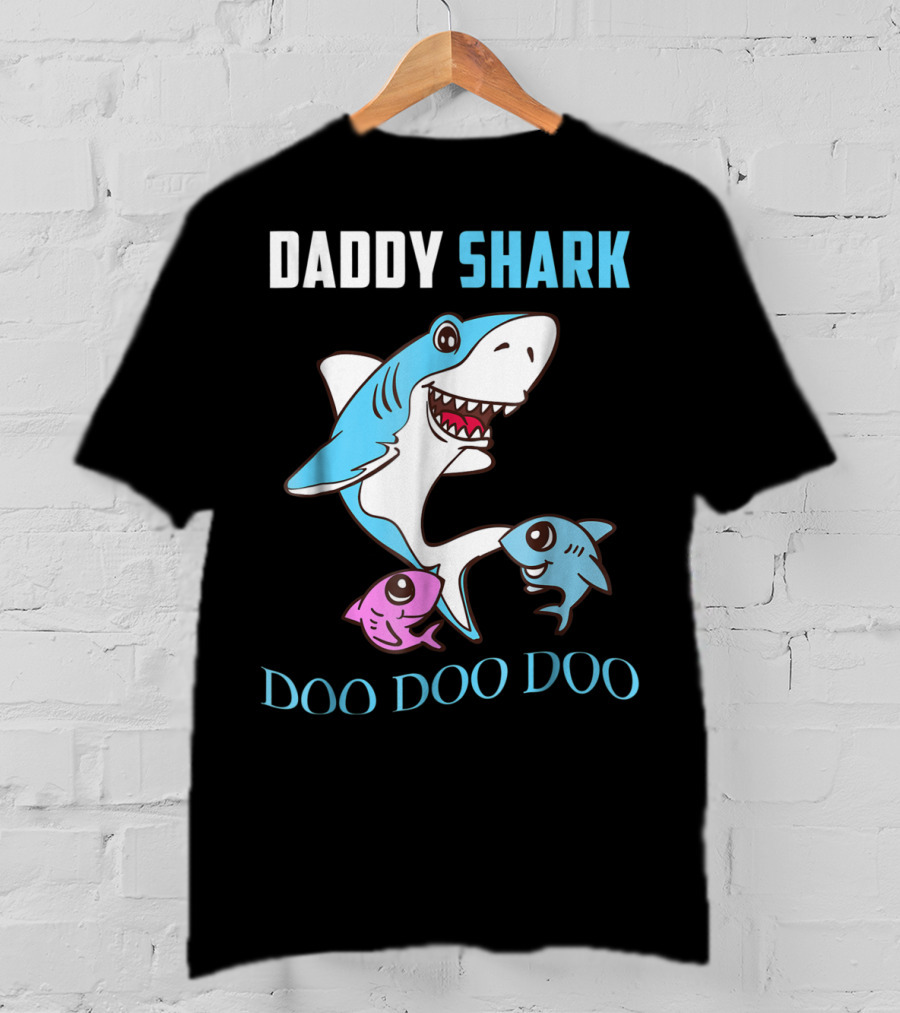 Daddy Shark Doo Doo Doo Adult Father Family Matching T-Shirt