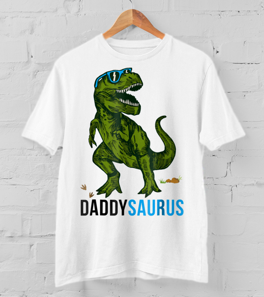 Daddysaurus Rex Dinosaur Dad Fathers Day Fun T-Shirt