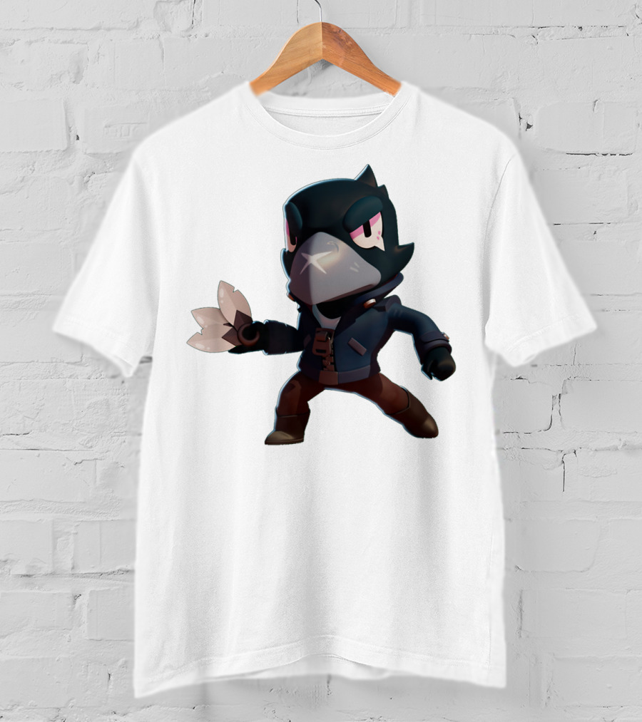 Crow Brawl Stars Kid Gamer Character T-Shirt
