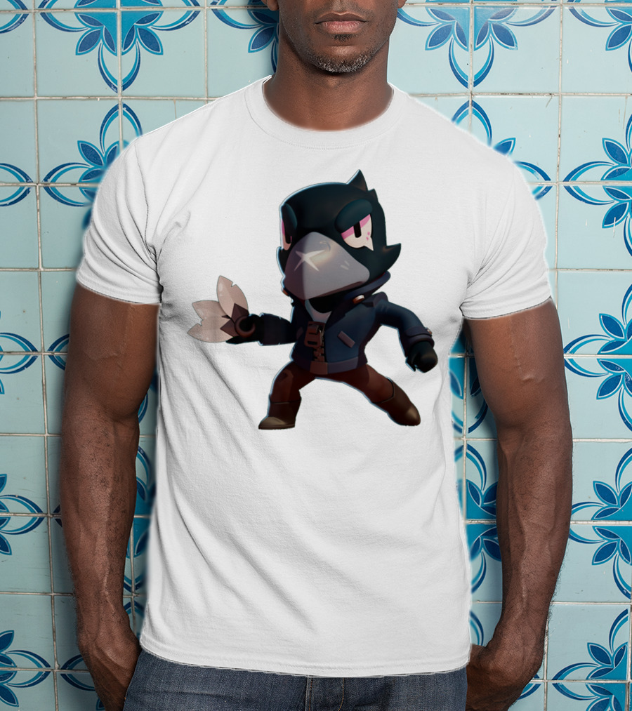 Crow Brawl Stars Kid Gamer Character T-Shirt