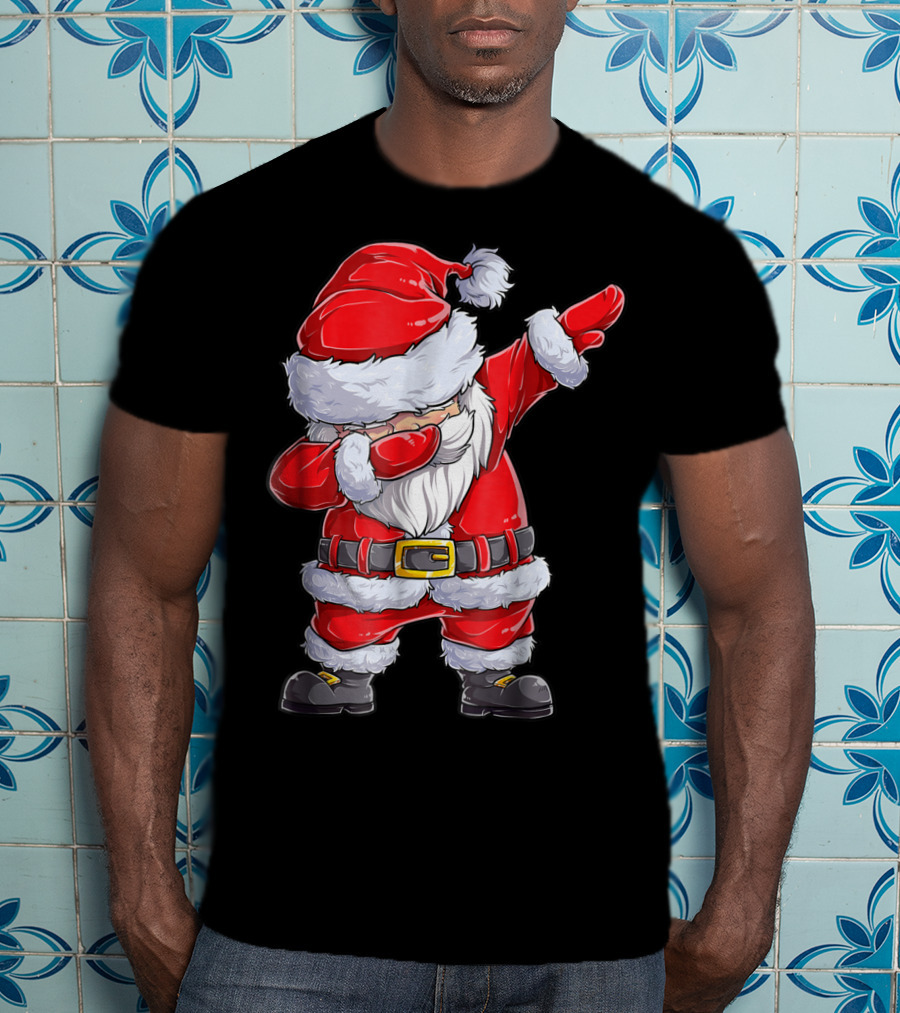 Dabbing Santa Christmas Boys Holiday Dance T-Shirt
