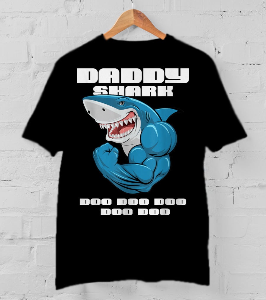 Daddy Shark Doo Doo Doo Doo Matching Family Shark T-Shirt