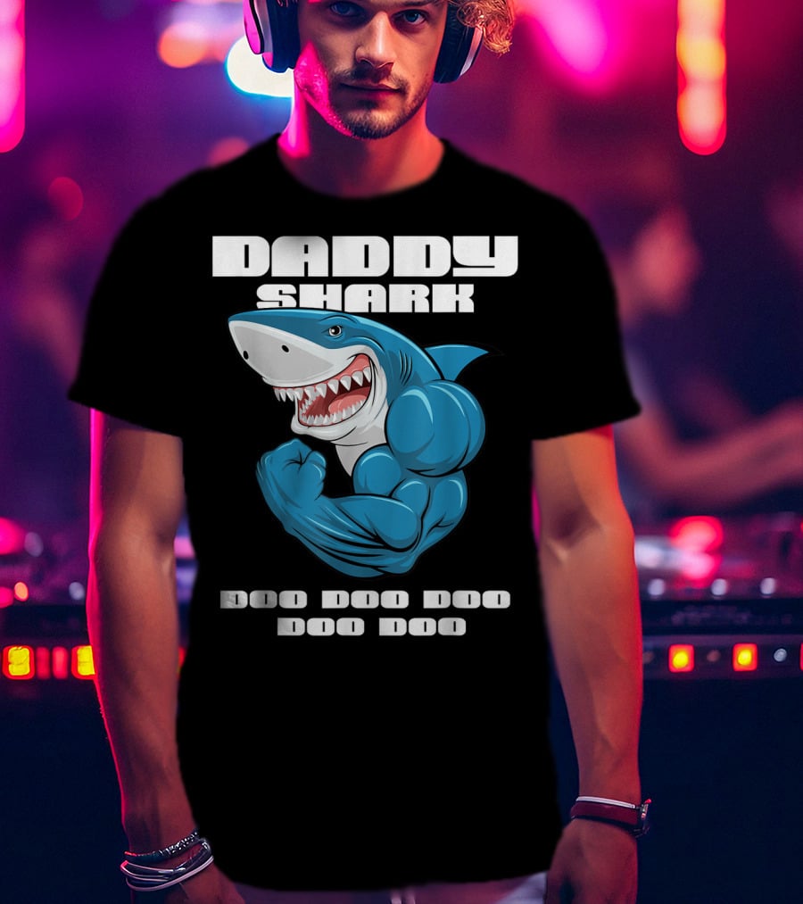 Daddy Shark Doo Doo Doo Doo Matching Family Shark T-Shirt