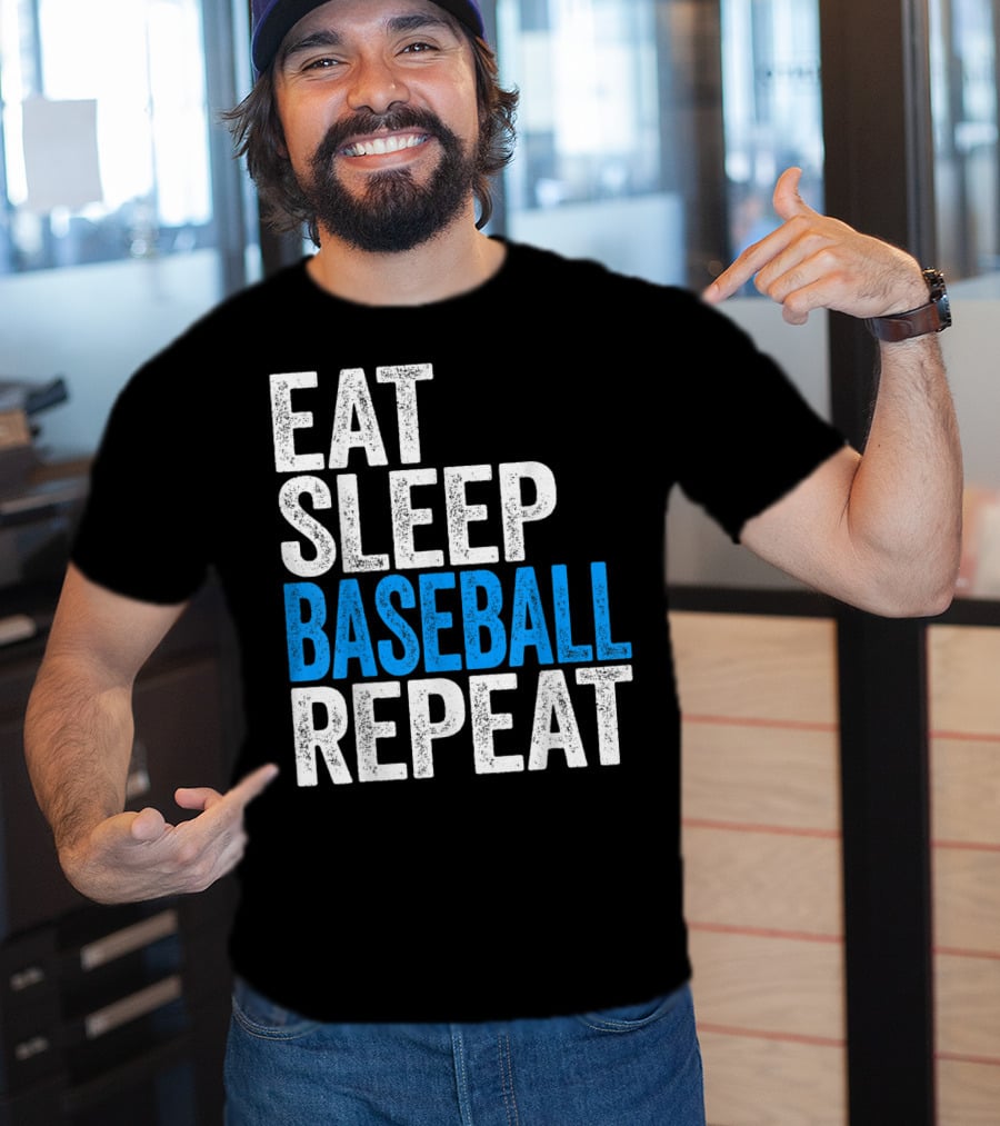 Eat Sleep Baseball Repeat Classic Sports Routine T-Shirt