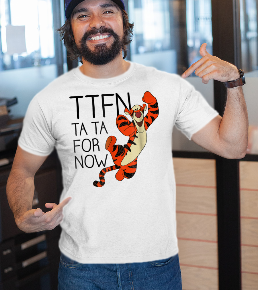 Disney Winnie The Pooh Tigger TTFN Ta Ta For Now T-Shirt