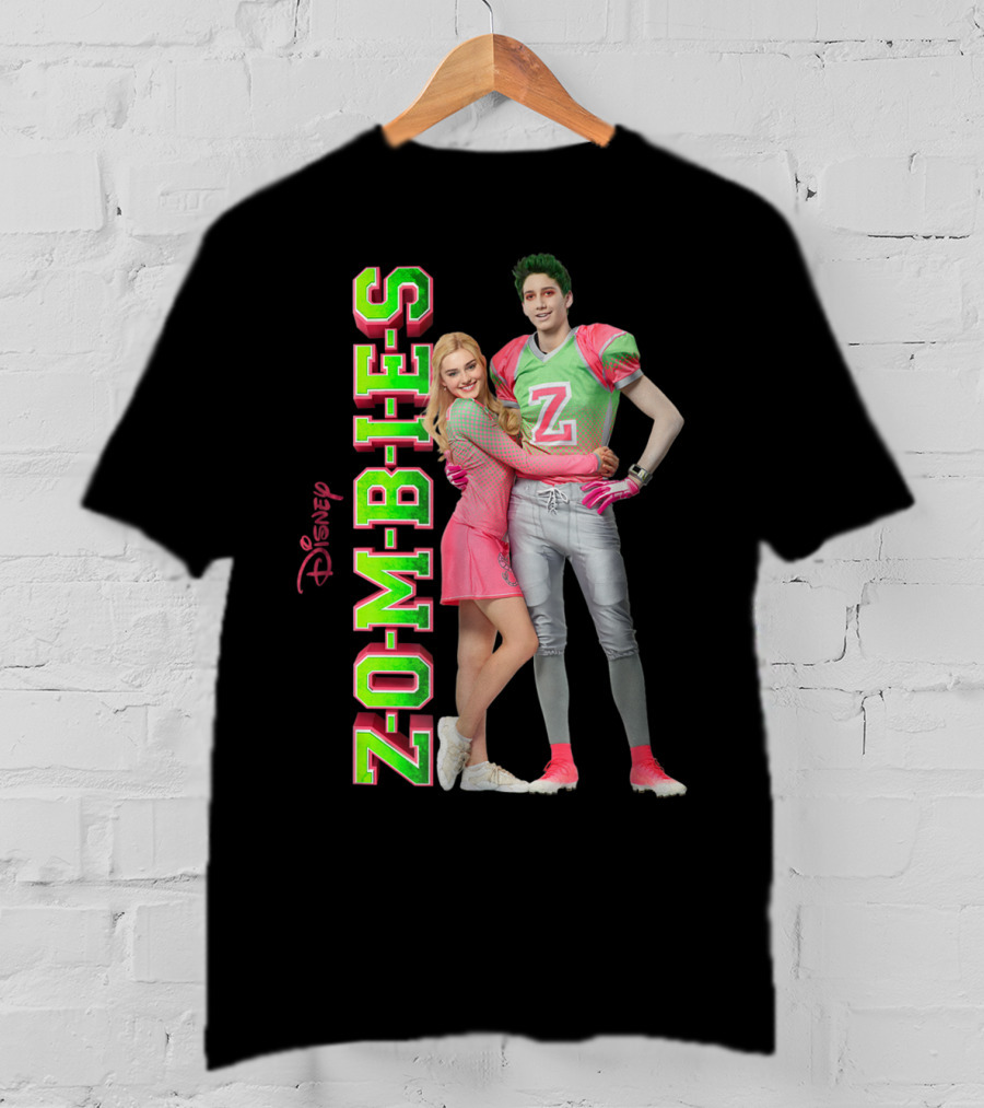Disney Zombies Zed And Addison Cheerleader And Football Player T-Shirt