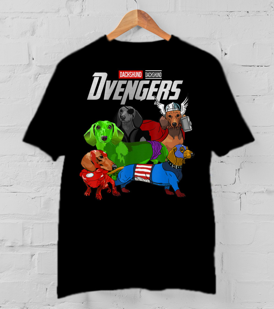 Dvengers Dachshund Funny Dog Superhero T-Shirt