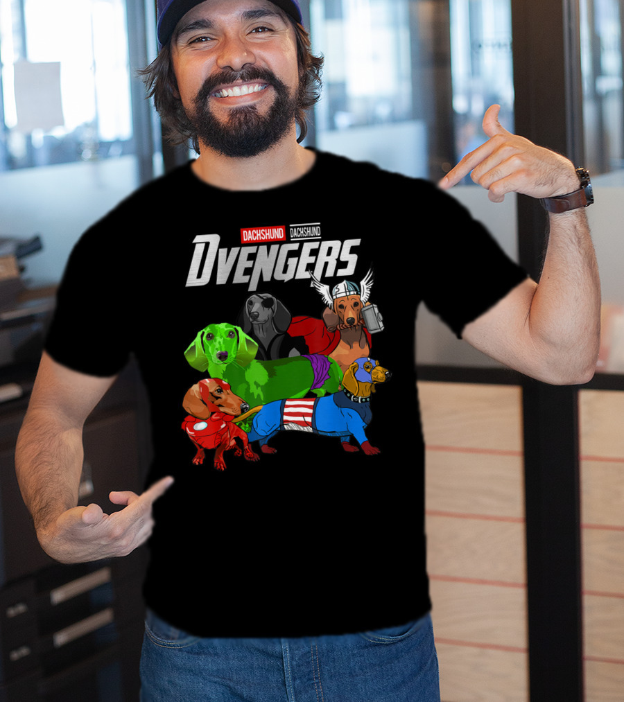 Dvengers Dachshund Funny Dog Superhero T-Shirt