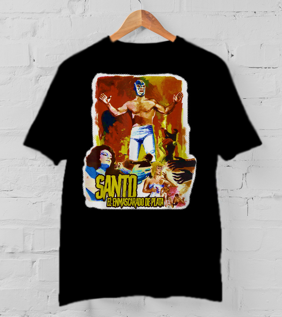 Santo El Enmascarado De Plata Classic Luchador Adventure T-Shirt