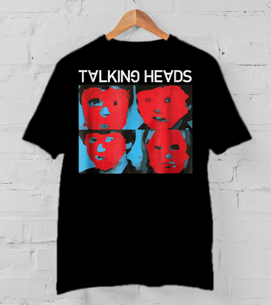 Talking Heads Psycho Killer Red Blue Mask Faces T-Shirt