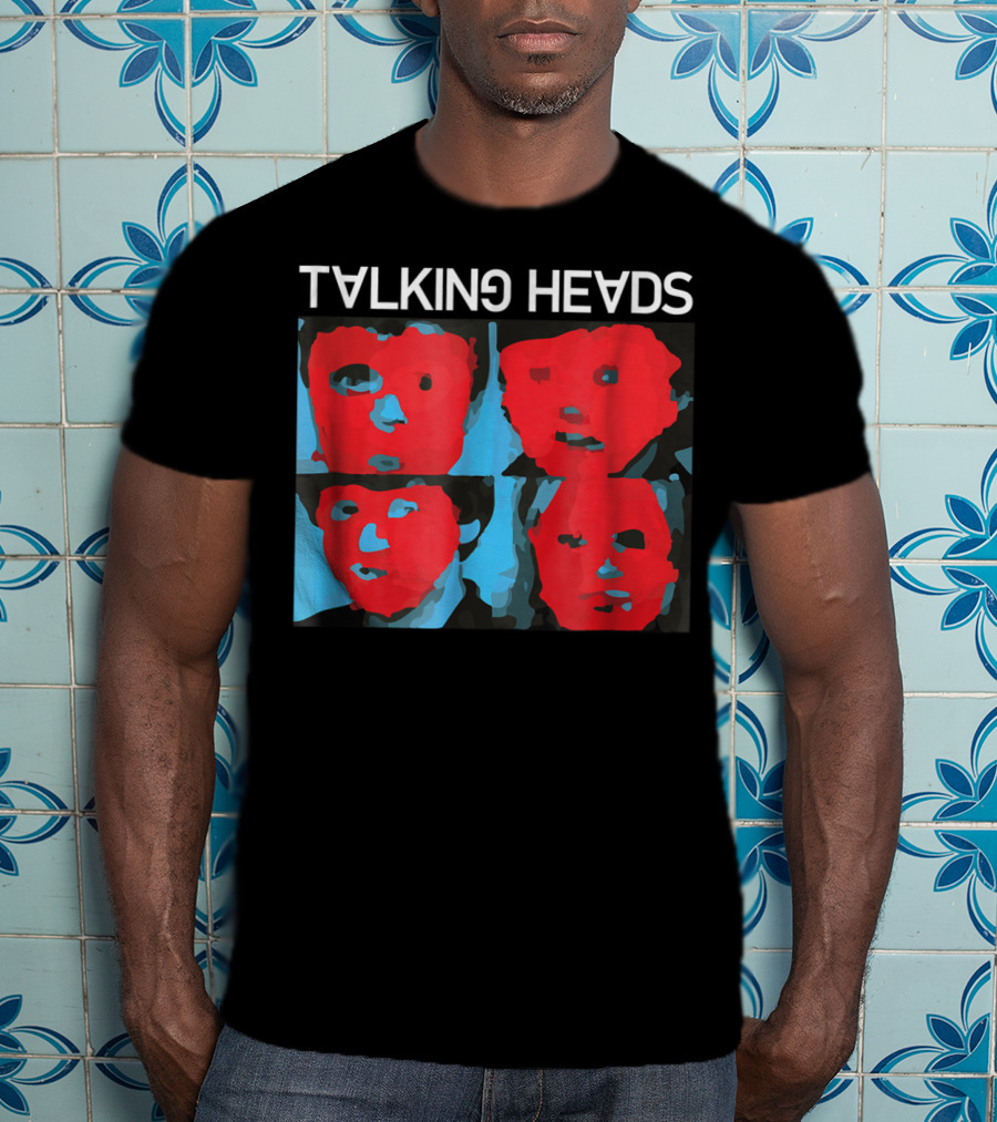 Talking Heads Psycho Killer Red Blue Mask Faces T-Shirt