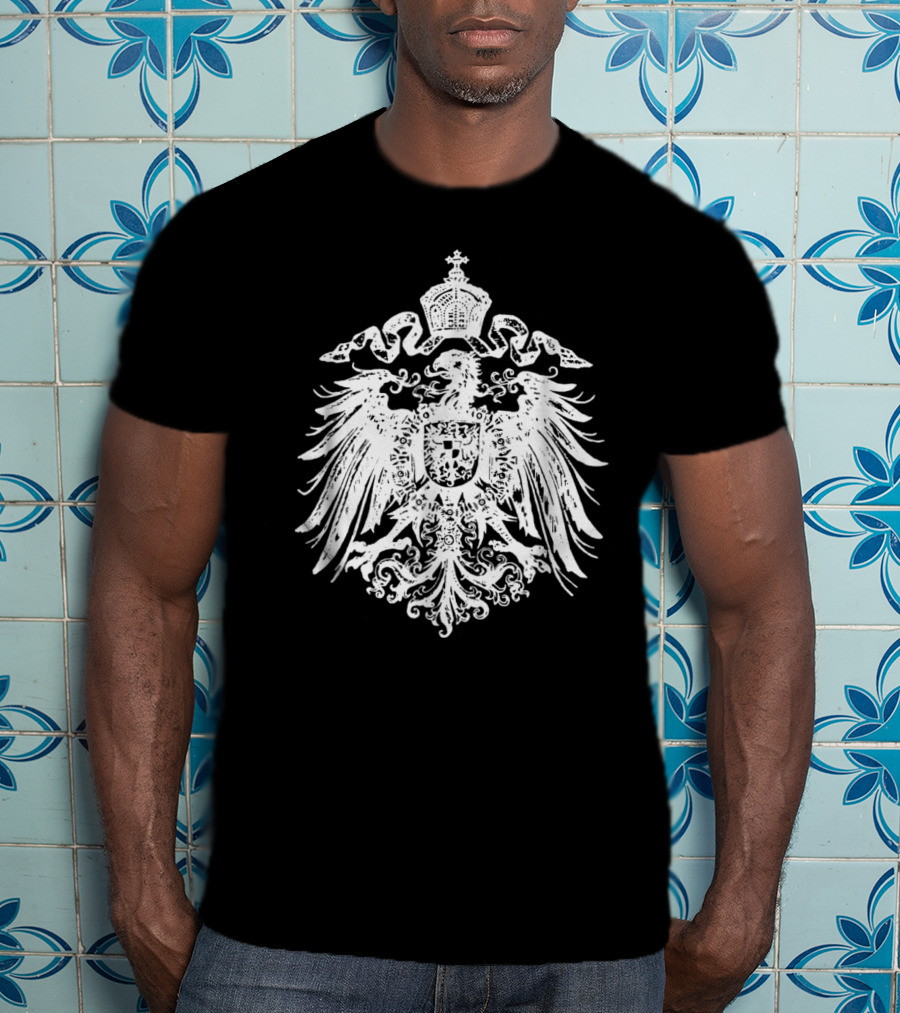 German Imperial Eagle Emblem White Crest T-Shirt
