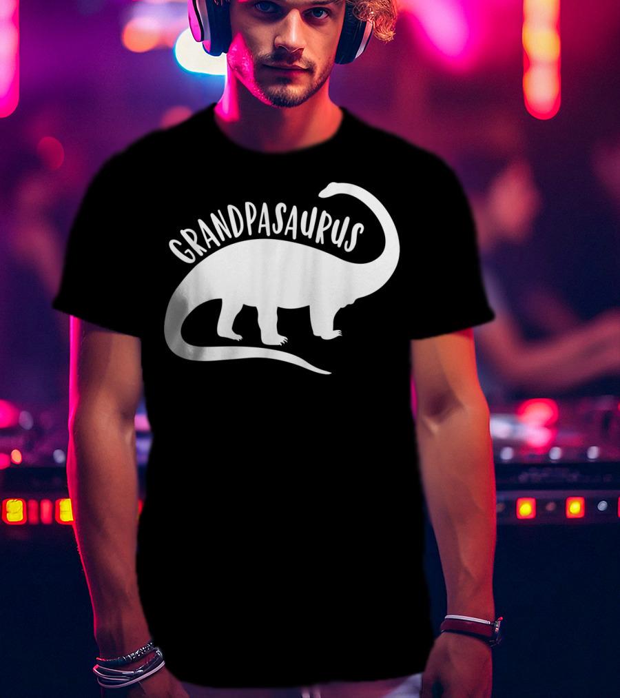 Grandpasaurus Dad Promoted To Dino Grandpa Dinosaur T-Shirt