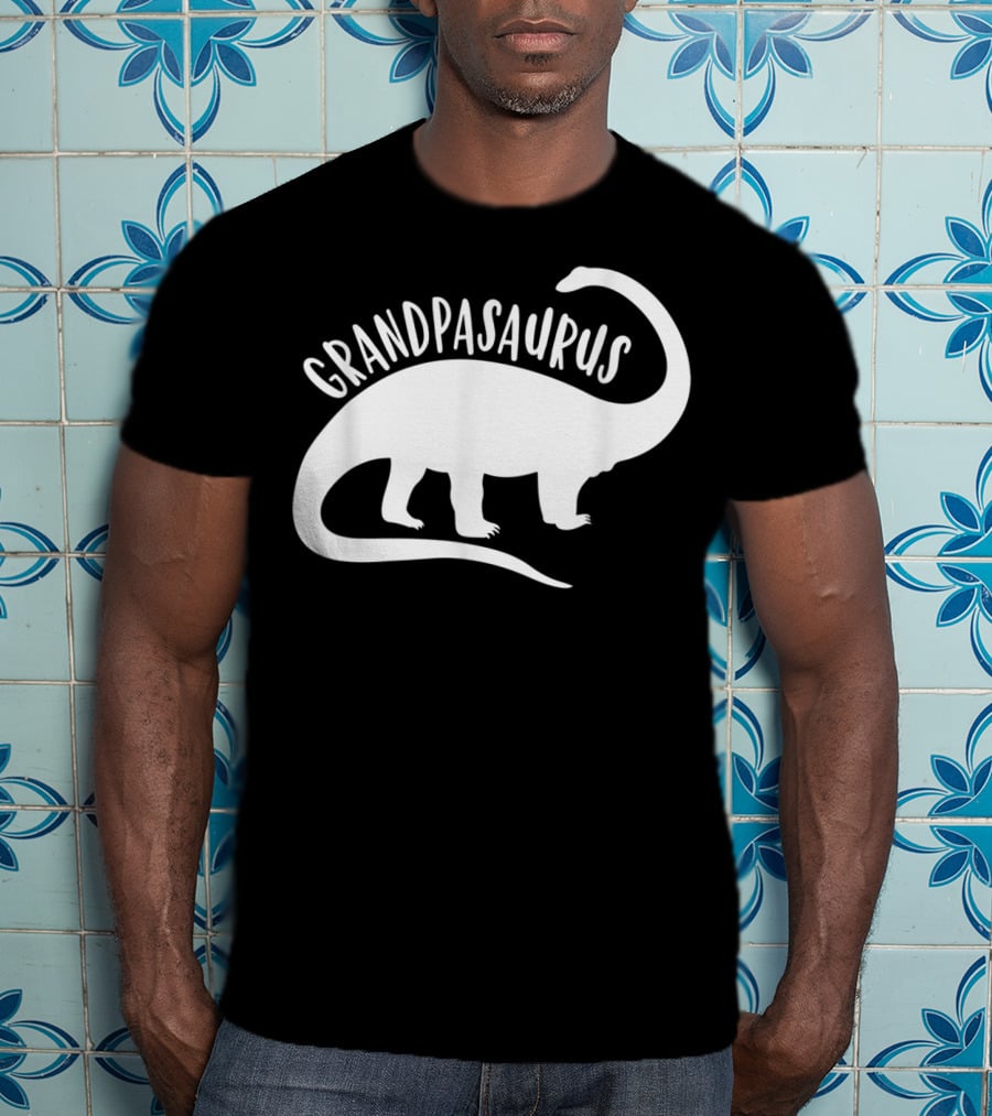 Grandpasaurus Dad Promoted To Dino Grandpa Dinosaur T-Shirt
