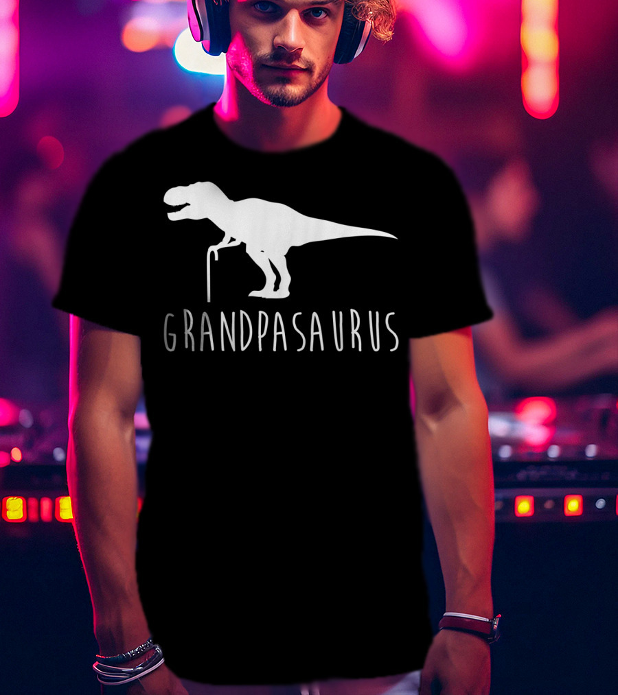 Grandpasaurus Lightweight Custom Ed Dinosaur Cane T-Shirt