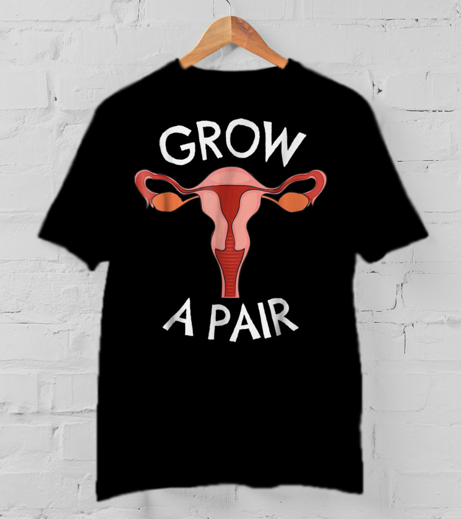 Grow A Pair Ovaries Feminist T-Shirt