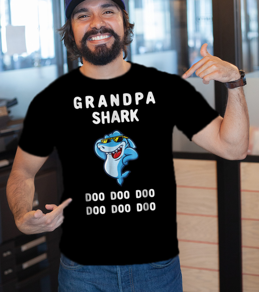 Grandpa Shark Doo Doo Doo Sunglasses Fun Grandpa Shark Doo Doo Doo T-Shirt