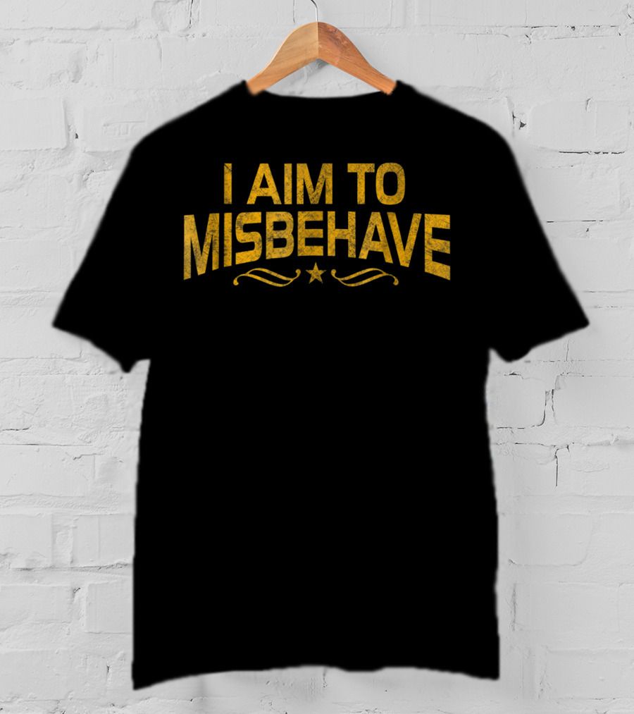 I Aim To Misbehave With Star And Flourishes T-Shirt
