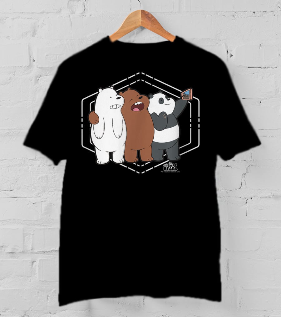We Bare Bears Cartoon Network Bears Taking Selfie T-Shirt