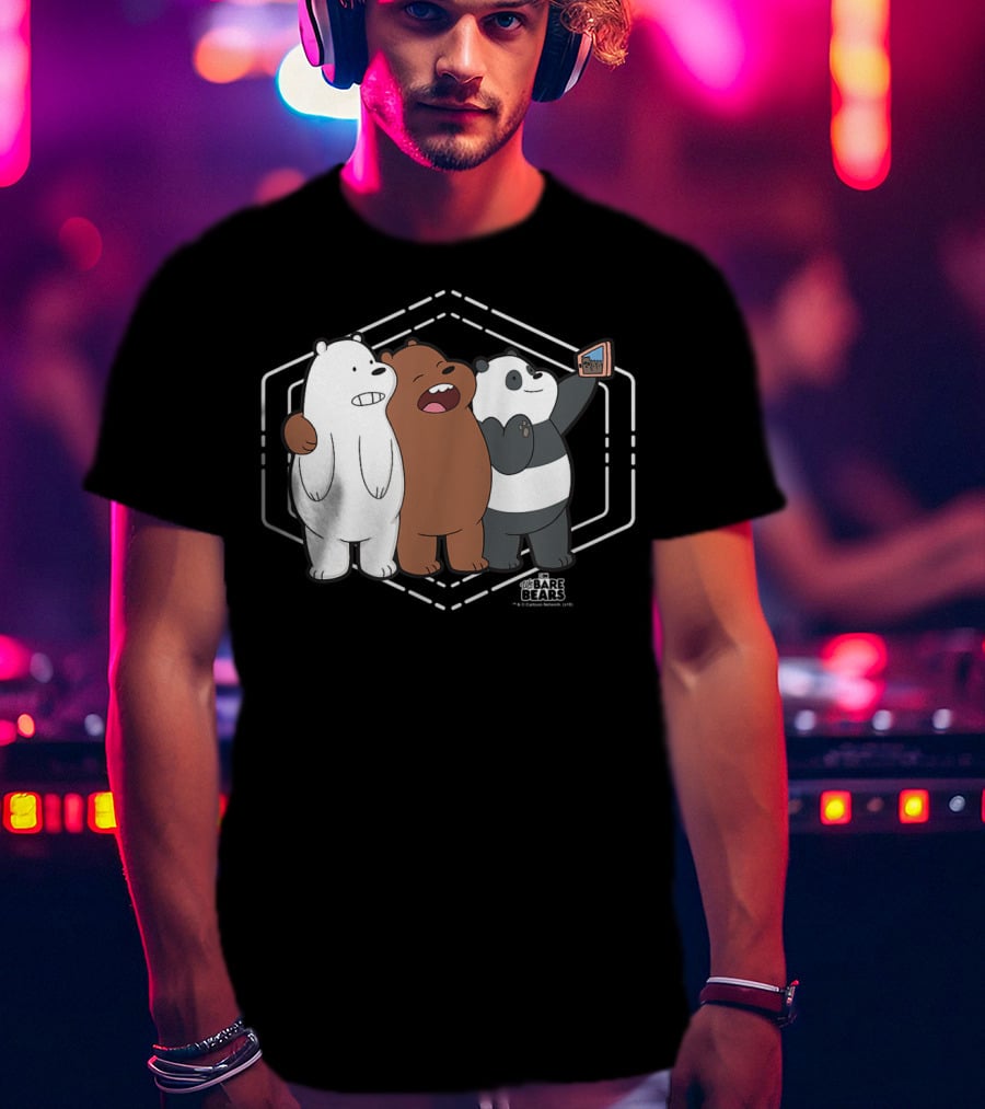We Bare Bears Cartoon Network Bears Taking Selfie T-Shirt