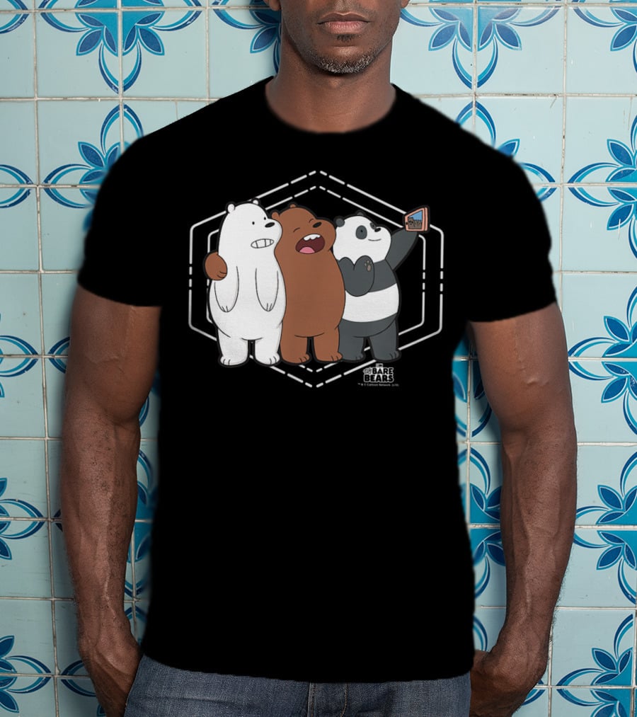 We Bare Bears Cartoon Network Bears Taking Selfie T-Shirt