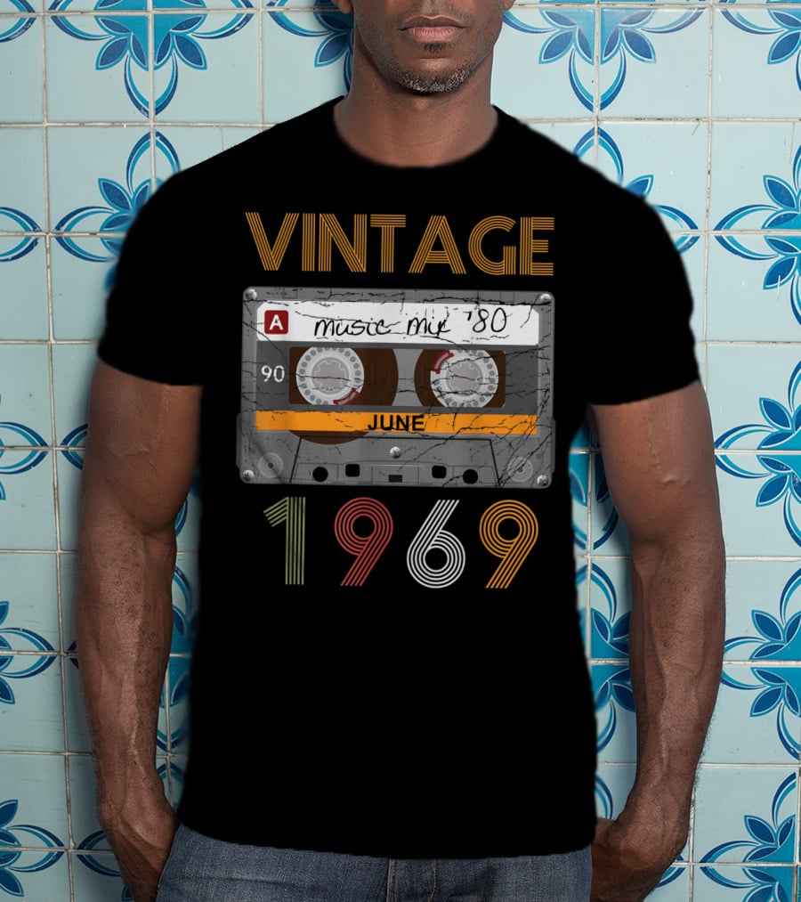 Vintage Music Mix Cassette June 1969 T-Shirt