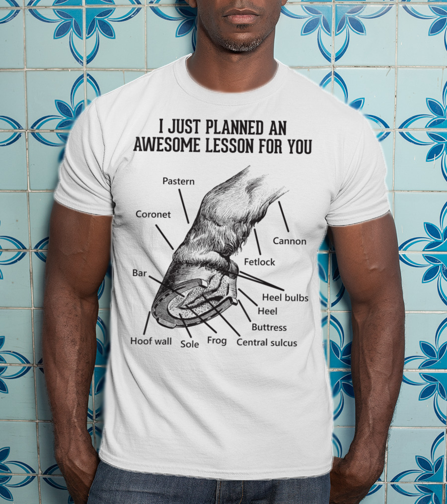 I Just Planned An Awesome Lesson For You Hoof Anatomy Funny Equestrians T-Shirt