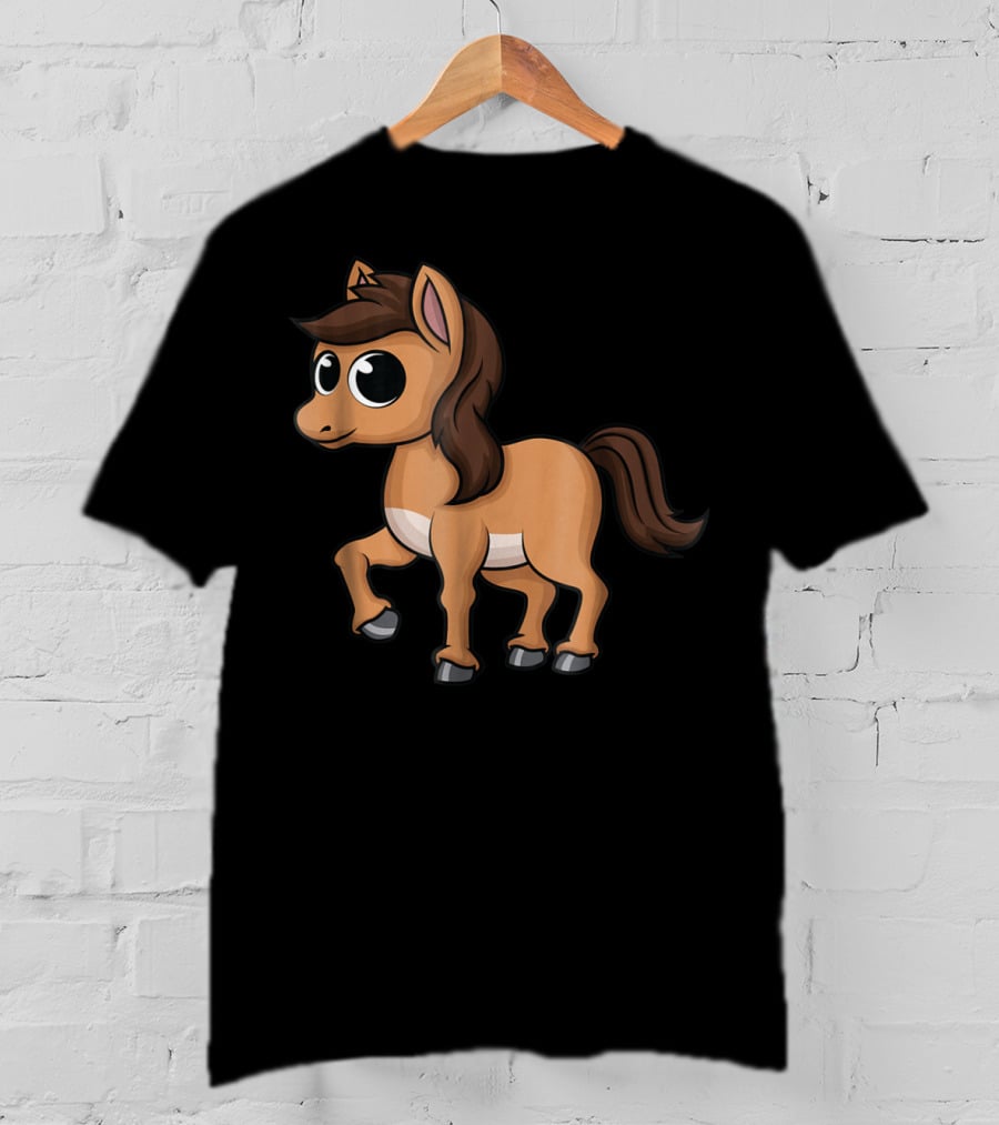 Cute Baby Horse Pony Princess Animal T-Shirt