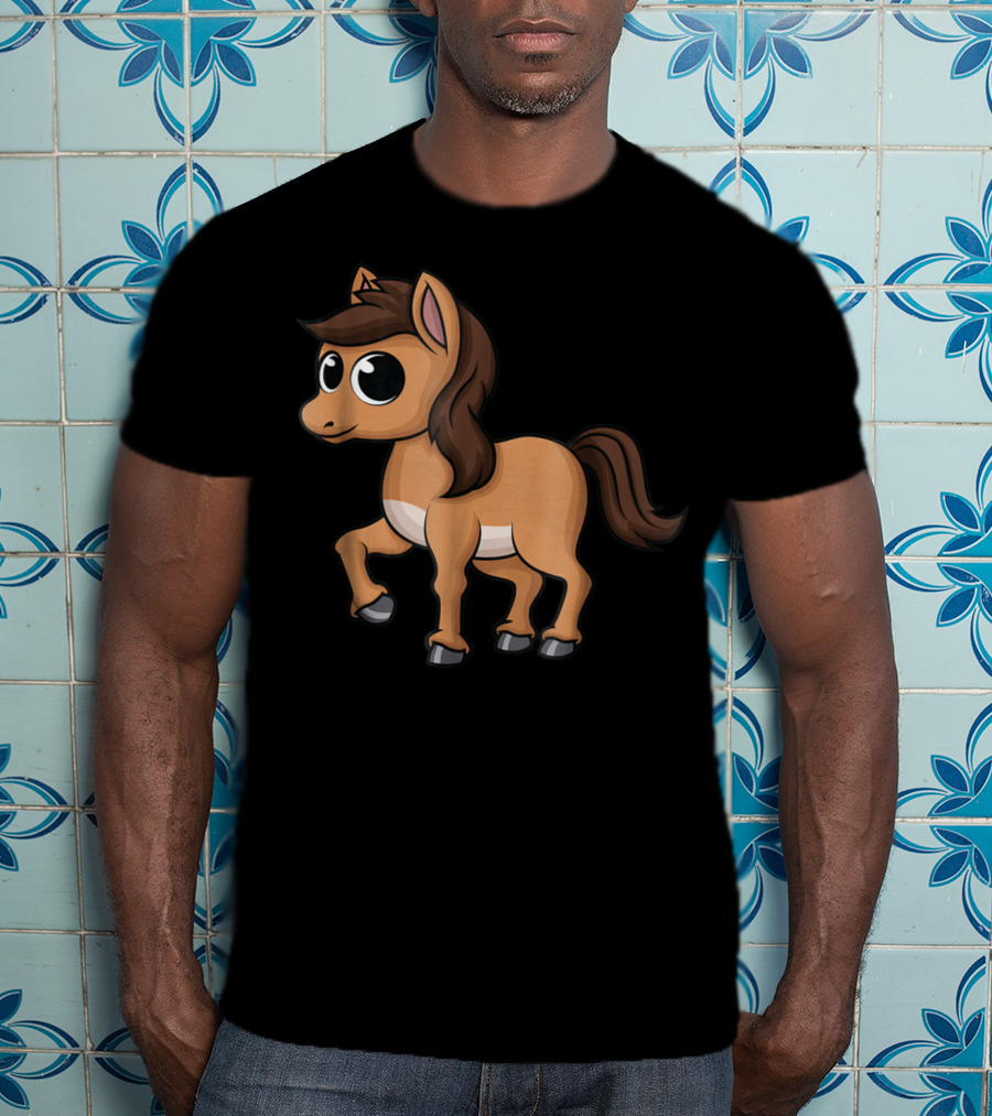 Cute Baby Horse Pony Princess Animal T-Shirt