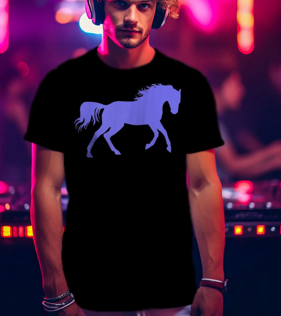 Galloping Horse Silhouette For Pony Loving Girls T-Shirt