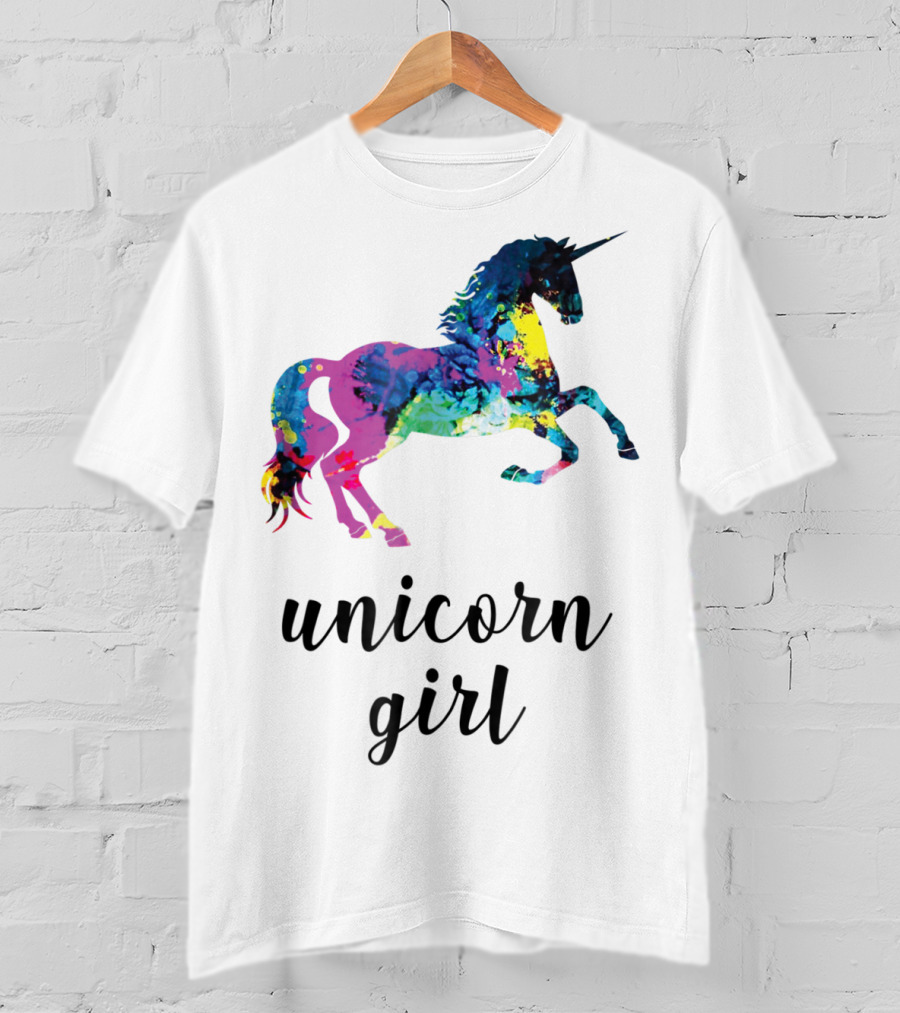 Unicorn Girl Magical Horse Girl Vibrant Colorful T-Shirt