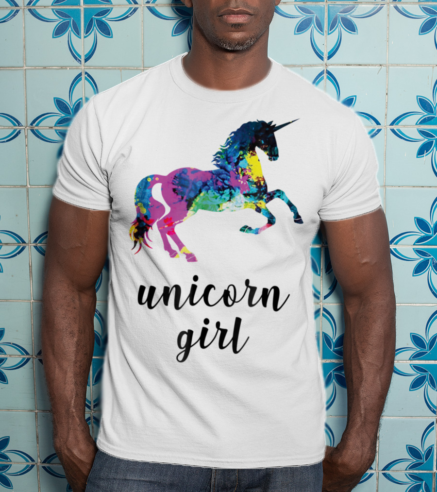 Unicorn Girl Magical Horse Girl Vibrant Colorful T-Shirt