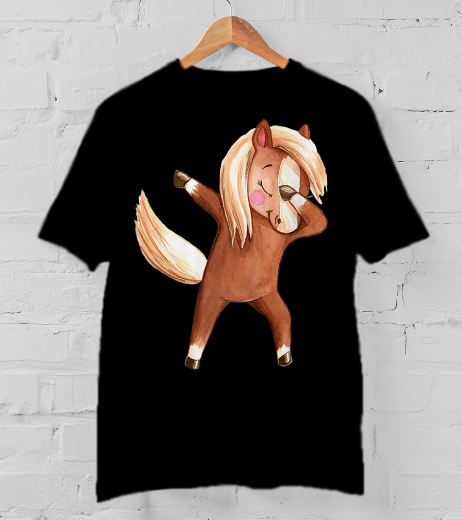Dabbing Haflinger Horse Brown Pony Dabbing Pose T-Shirt