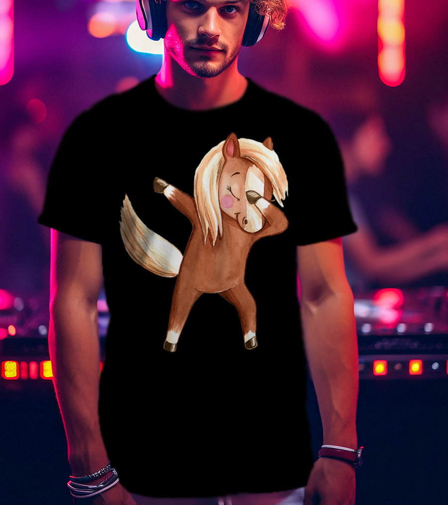 Dabbing Haflinger Horse Brown Pony Dabbing Pose T-Shirt