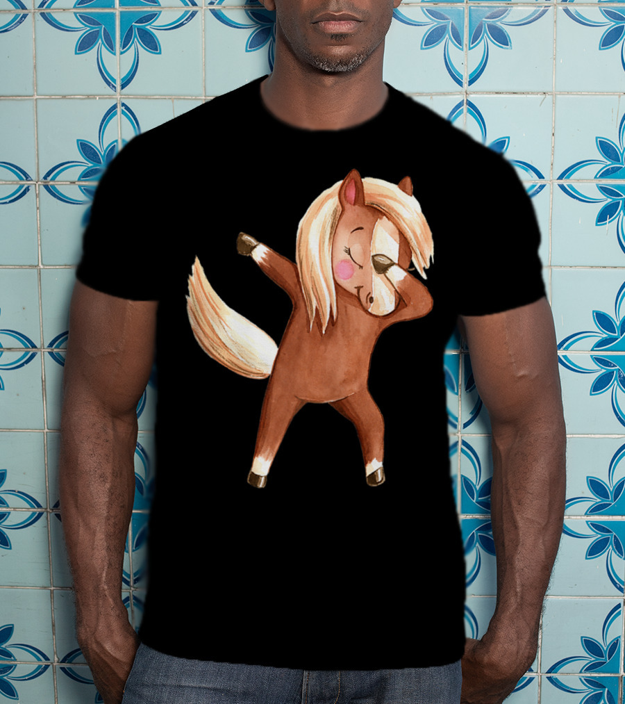 Dabbing Haflinger Horse Brown Pony Dabbing Pose T-Shirt