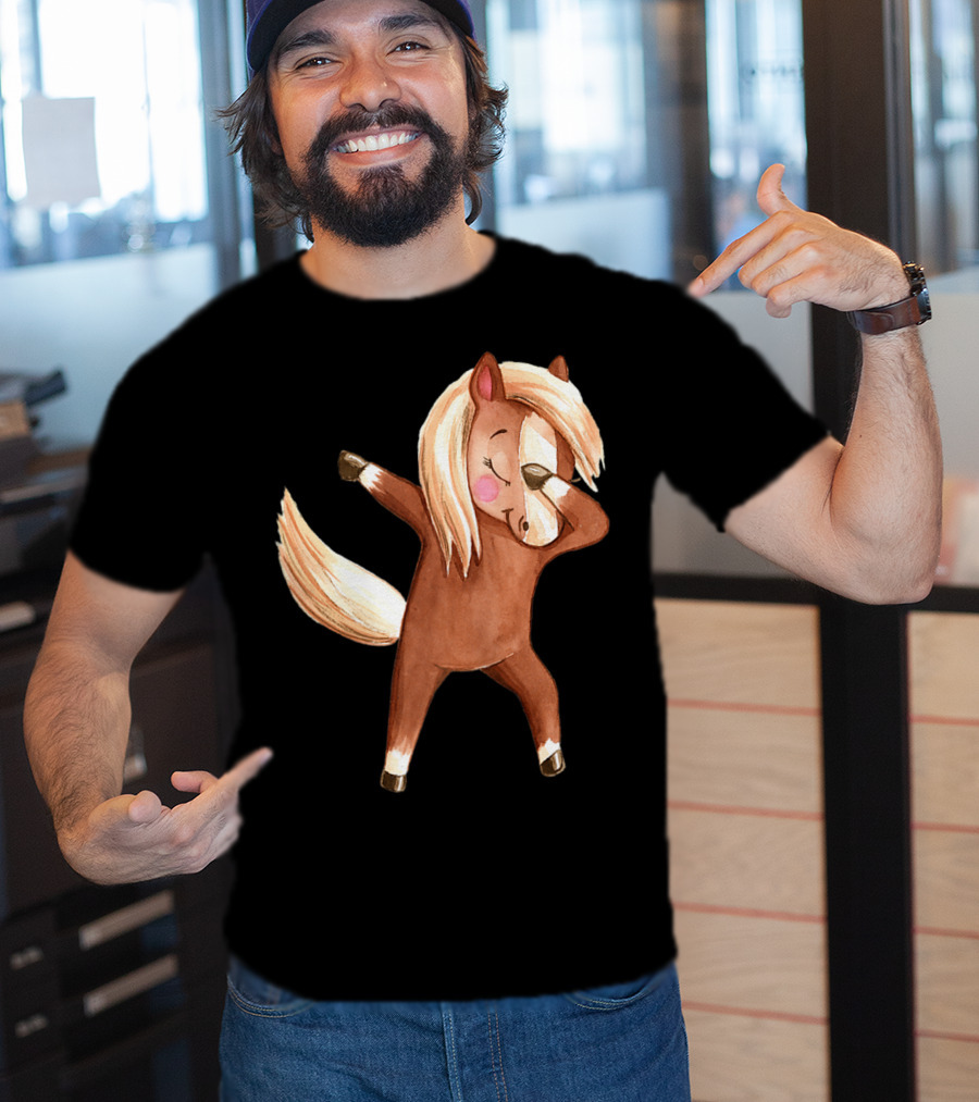 Dabbing Haflinger Horse Brown Pony Dabbing Pose T-Shirt