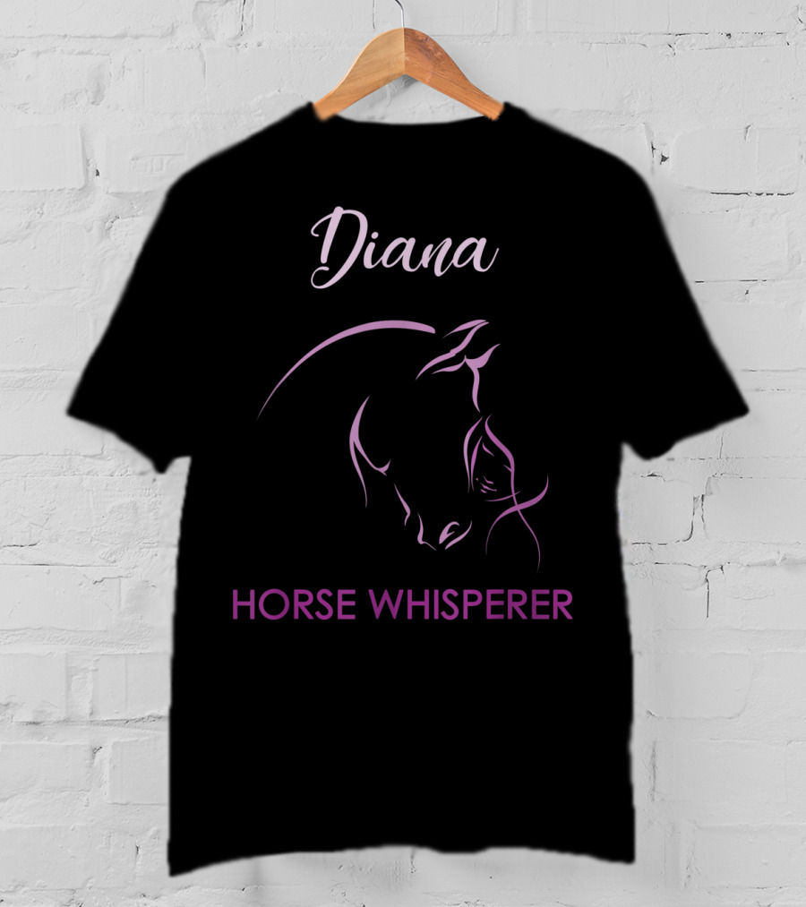 Diana Horse Whisperer Personalized Name Elegant Horse T-Shirt
