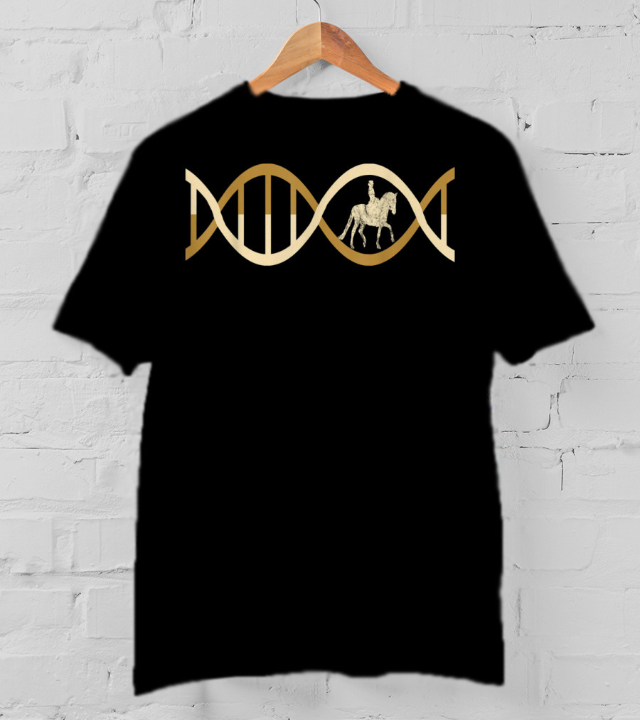 Dressage Horse Riding DNA Horseback Whisperer Equestrian Genetics T-Shirt